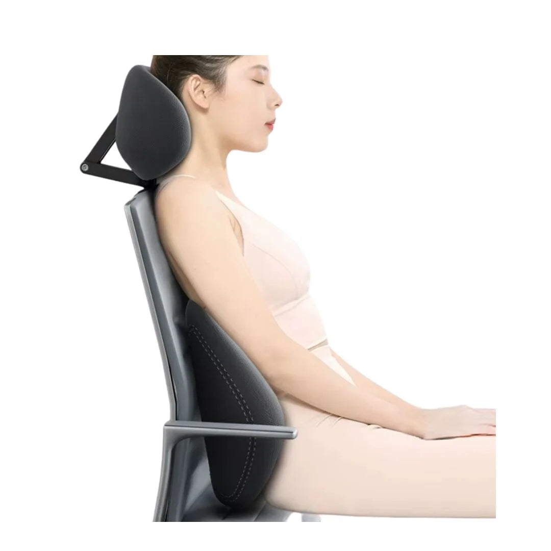 Appui-tête Réglable Ergonomique pour Chaise de Bureau – Soutien Cervical et Lombaire Rétractable
