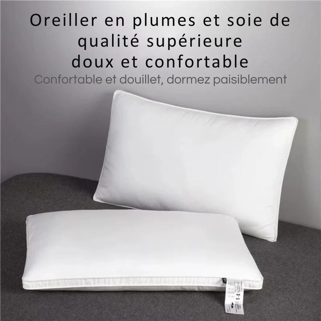 Oreiller Orthopédique en Soie Naturelle – Le Luxe d’un Sommeil Royal