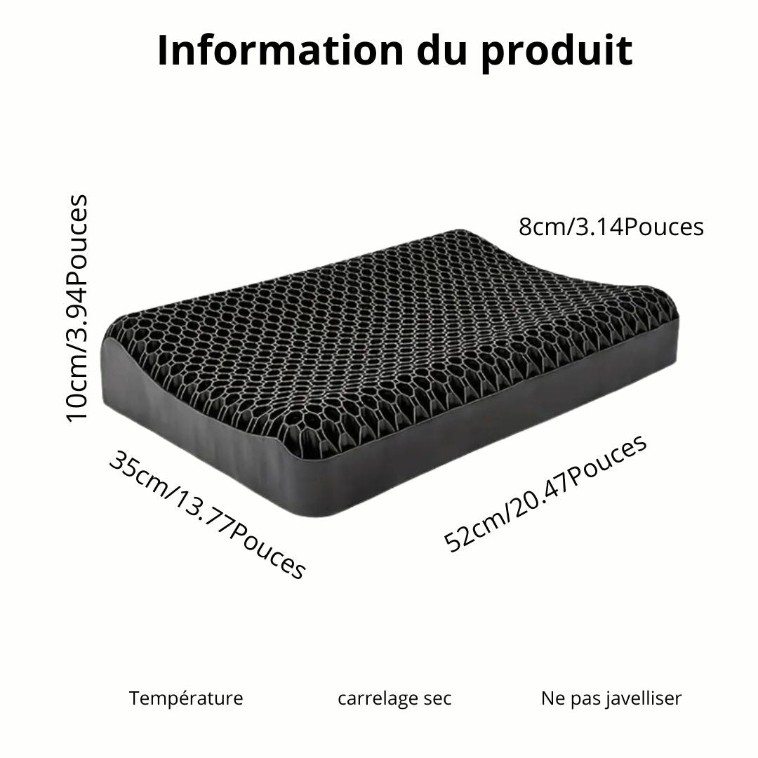 Oreiller Ergonomique Cervical en Forme de Nid d’Abeilles