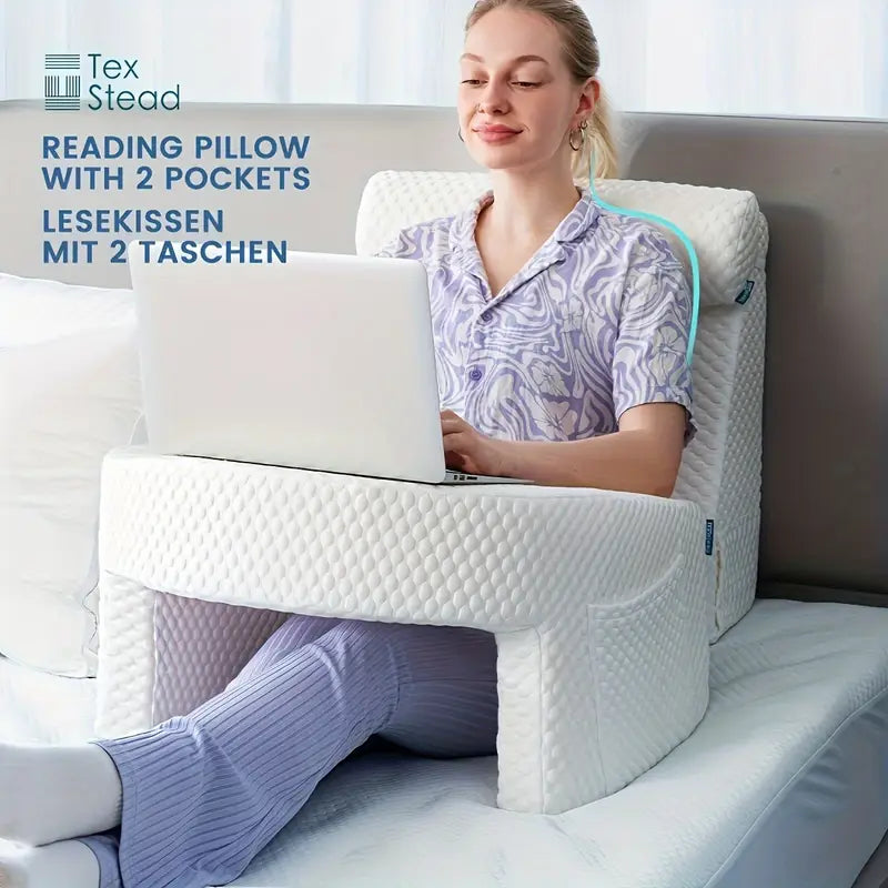 Oreiller de Lecture Extra Large avec Accoudoirs – Soutien Ergonomique