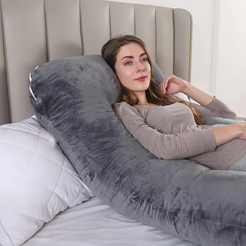 Oreillers de Soutien Grossesse – Lot de 2 avec Housses en Velours Douillet