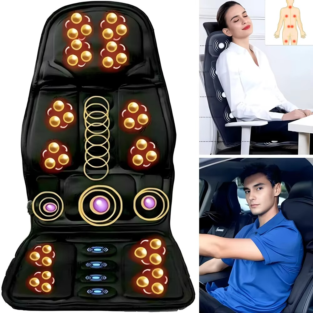 Coussin de Massage Chauffant – Soulagement du Dos & Détente Nomade